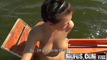 Hot Euro Teen 18+ Nikol Banged Hard On Boat Outdoors, Wow!