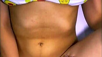 Sexy stepmom shocks stepson with lingerie in guest room for wild fun.