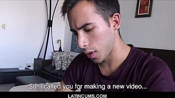 Latincums com - twink latin boy & three strangers from app have orgy for cash