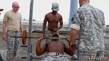 Russian soldiers gay videos with muscle army boys