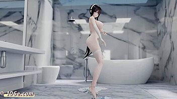 zhenghai dances nude in 3d anime style