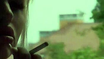 Tattooed lesbo babe wrestling and pussylicking 😈