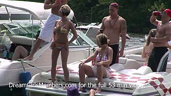 Wow! Innocent Teens Turn Into Public Pussy-Eating Sluts on a Boat!