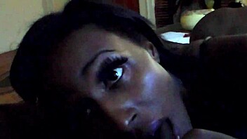 Ebony Feels Intense Pleasure Sucking Big Black Monster Cock