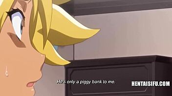 Teen 18+ in anime hentai hungry for cum and money