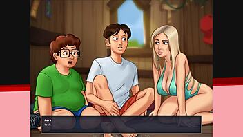 BLONDE GETS FACIAL SUMMERTIME SAGA