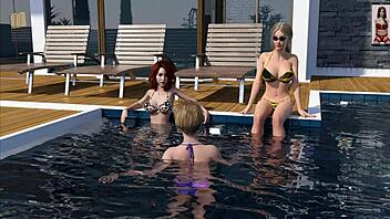 reunion 17 where big tits lesbians lick and muff dive each other's pussies in cunilingus session