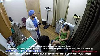 Alexandria Riley participates in a study on female orgasm with Dr. Tampa at the Inc hospital