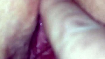 Wife gets finger fucked in wet pussy.