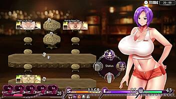 In Karryn's Prison hentai game, the girlfriend and step-girlfriend fuck her friends in part 5