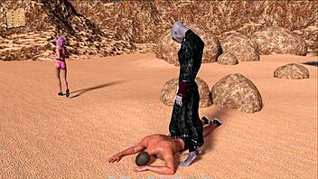 monster cock bends her over in doggystyle game