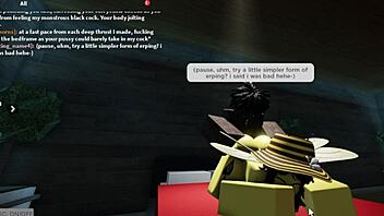 A woman of authority explores her first encounter with a massive ebony shaft