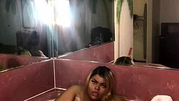 Zaharii, umm, playin with herself in hot tub!