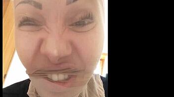 With stockings on, my face looks super weird and piggy