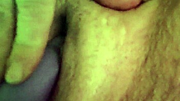 Playing with shaved pussy until i cum close up big tits hairless masturbation 😍