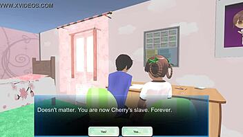 how does femdom university start with cherry enslavement?