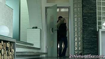 Small Tits Euro Babe Sucks And Fucks Boyfriend's Cock Romantically