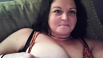 Playing with shaved pussy until i cum close up big tits hairless masturbation 😍