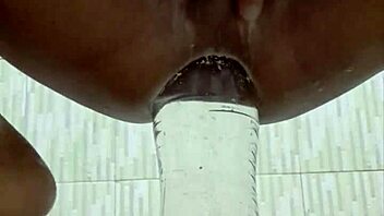Myanmar gay man enjoys solo pleasure with 1liter water bottle insertion