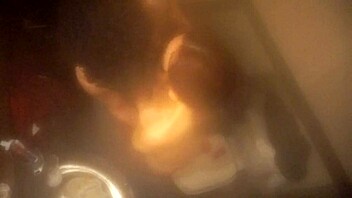 my hot boyfriend playfully chases me into the bathroom with a surprise