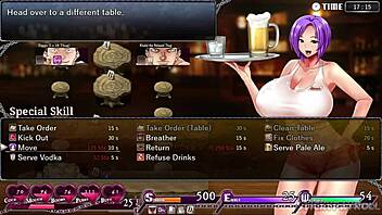 In Karryn's Prison hentai game, the girlfriend and step-girlfriend fuck her friends in part 5