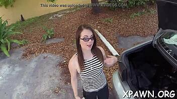 Uh, my tight amateur's wet body gettin’ ravaged by this huge dong!