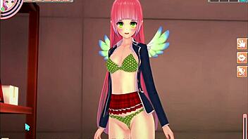 pink hair girl loses virginity in 3d?