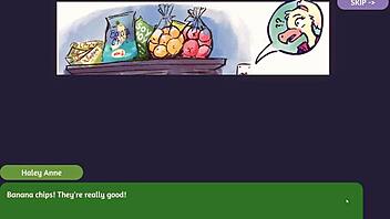 2 Chicks Playing Poker In Furry Strip Poker Game!