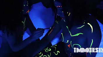 two lesbians sucking each other intensely?