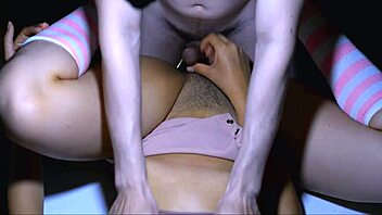 uh, the student teased her partner with school uniform, invitin’ wild fun