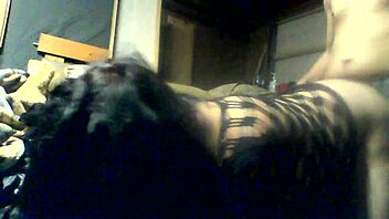 Youthy brunette Tiff's natural big tits bounce during Navajo doggystyle