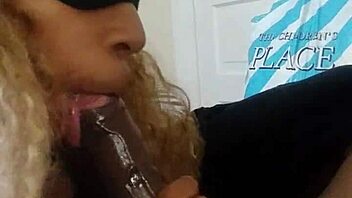 Meechie Handles Big Black Cock With Sloppy Deepthroat