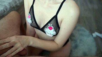 perfect brunette gets doggystyle cum on pussy