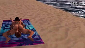 K and P Reality Orgasm Beach Lesbian