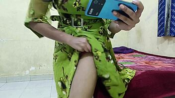 Young Indian woman secretly pleasures herself with porn before her stepbrother surprises her with intense sex