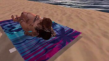 K and P Reality Orgasm Beach Lesbian
