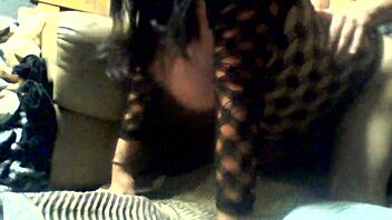 Young chubby Navajo Tiff with big tits gets doggystyled in lingerie