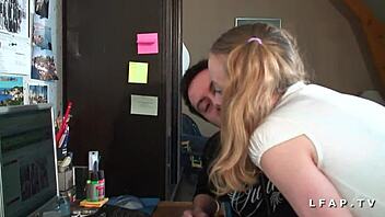 Tiny university girl gets her ass pounded for a massive facial finish