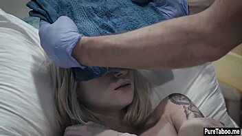 Petite teen suffers through rough doctor's examination