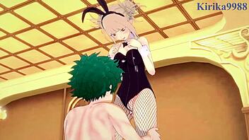 himiko toga rides izuku midoriya in intense my hero academia hentai creampie