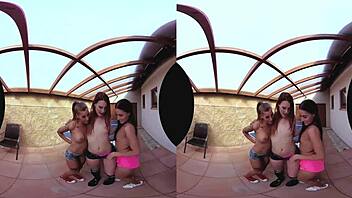 Three Amazing Redheads Engage in Hardcore Threesome. On the Desk with Licks and Blowjobs