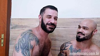 Gay orgy with monster cocks fucking big asses in group action