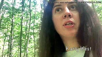 Young girl urinates in public park and engages in steamy conversation
