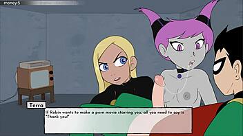 Busty anime babes in dating game action