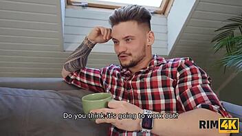 Intense MMF threesome with rimjob and ass licking