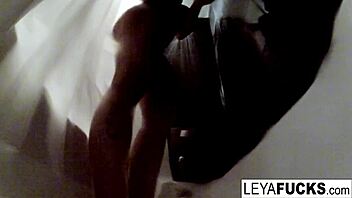 leya falcon brings camera into shower for solo session