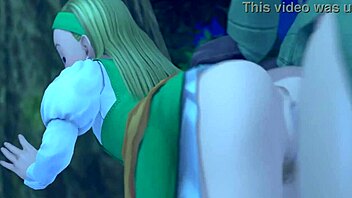 Secret meeting with monster in anime hentai style