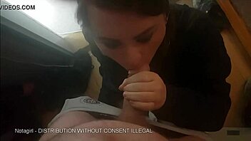 Another early morning blowjob with slutty makeup, he doesn't cum but I do!