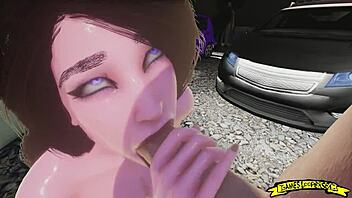 watch this anime blowjob creampie