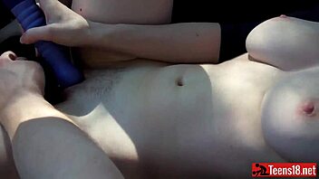 Teen Masturbates To Intense Orgasm While Bathing In Car